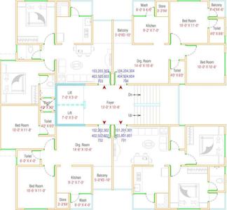 Project Image of 534.54 - 556.6 Sq.ft 2 BHK Apartment for buy in Krishna Orchid