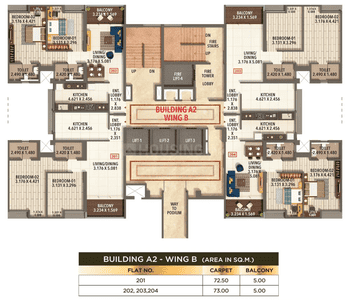 Project Image of 780.38 - 1114.06 Sq.ft 2 BHK Apartment for buy in Kumar Parc Residences A2