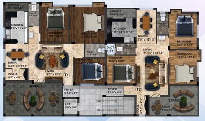 Project Image of 792.0 - 1394.0 Sq.ft 2 BHK Apartment for buy in Sri Ayyan Aishwariyam