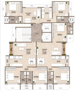 Project Image of 615.8 - 831.73 Sq.ft 2 BHK Apartment for buy in H K Aaradhya Tower