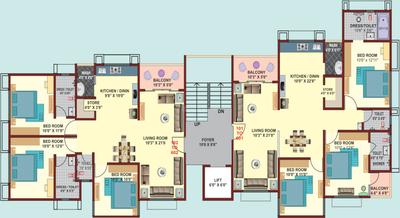 Project Image of 956.91 - 1043.13 Sq.ft 3 BHK Apartment for buy in Bhavani Antilia Heights