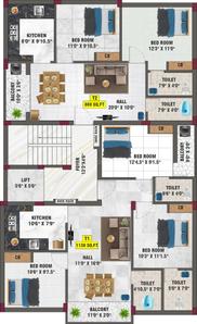 Project Image of 888.0 - 1138.0 Sq.ft 2 BHK Apartment for buy in Bharathi Lucas