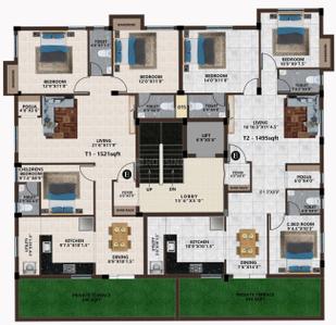 Project Image of 1142.0 - 1521.0 Sq.ft 2 BHK Apartment for buy in MP Grandeur