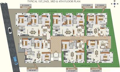 Project Image of 1587.0 - 1709.0 Sq.ft 3 BHK Apartment for buy in Metrocorp Lotus Heights