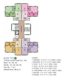 Project Image of 771.0 - 1524.0 Sq.ft 2 BHK Apartment for buy in Eden City Maheshtala