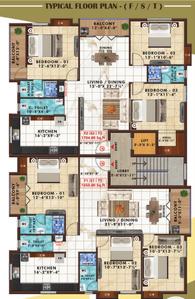 Project Image of 1650.0 - 1704.0 Sq.ft 3 BHK Apartment for buy in VGK Sai Dharmik