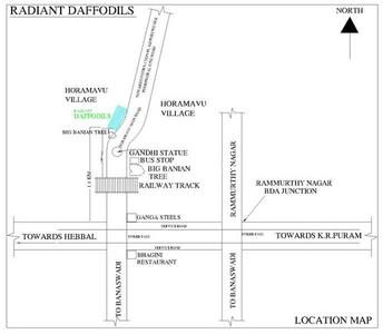 Project Image of 1230 Sq.ft 3 BHK Apartment / Flat for sale in Horamavu for Rs. 7200000