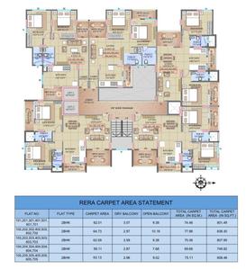 Project Image of 749.82 - 838.3 Sq.ft 2 BHK Apartment for buy in Prarabdha Castle Hills