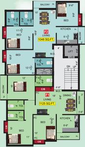 Project Image of 832.0 - 1125.0 Sq.ft 2 BHK Apartment for buy in VGK Adhvay