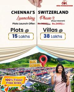 Project Image of 600.0 - 1800.0 Sq.ft Residential Plot Plot for buy in GTK Eden Garden