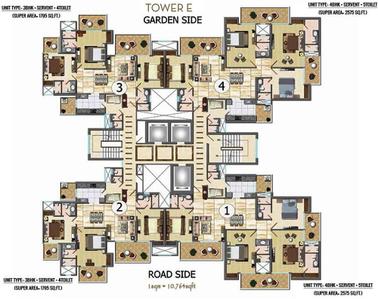 Project Image of 752.0 - 2345.89 Sq.ft 3 BHK Apartment for buy in Ajnara The Belvedere