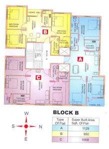 Project Image of 950.0 - 1350.0 Sq.ft 3 BHK Apartment for buy in GM Meena View