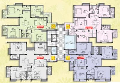 Project Image of 0.0 - 1550.0 Sq.ft 3 BHK Apartment for buy in GP Ajanta