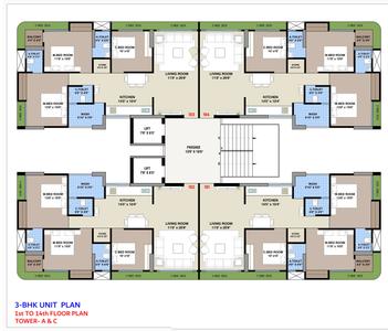 Project Image of 863.16 - 909.01 Sq.ft 3 BHK Apartment for buy in The Antilia