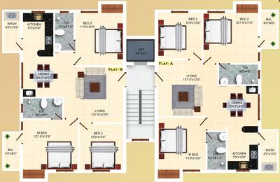 Project Image of 0.0 - 1230.0 Sq.ft 3.5 BHK Apartment for buy in India Builders Aarthi