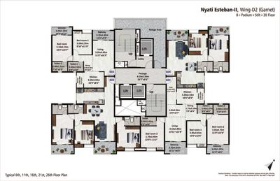 Project Image of 837.0 - 1214.0 Sq.ft 2 BHK Apartment for buy in Nyati Esteban II