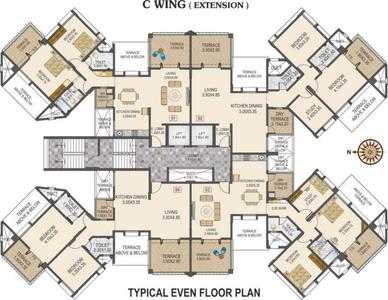 Project Image of 995.0 - 1160.0 Sq.ft 2 BHK Apartment for buy in Yash Oakwood Hills C Building