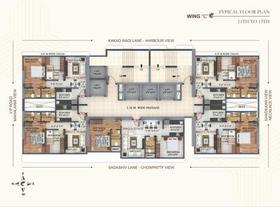 Project Image of 435.0 - 1060.0 Sq.ft 1 BHK Apartment for buy in Nakoda Mehta Sunshine Heights A And C Wings