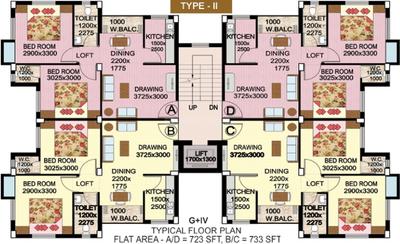 Project Image of 533.0 - 733.0 Sq.ft 2 BHK Apartment for buy in Golden Valley Housing Complex