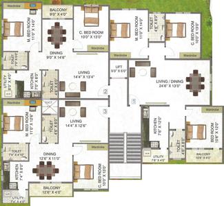 Project Image of 1086.0 - 1852.0 Sq.ft 2 BHK Apartment for buy in Prathap Sri Sai Jyothi Greens