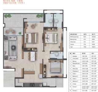 Project Image of 1117.0 - 1117.83 Sq.ft 3 BHK Apartment for buy in Adani Augusta