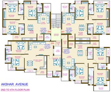 Project Image of 853.69 - 996.31 Sq.ft 3 BHK Apartment for buy in Madhav Akshar Avenue