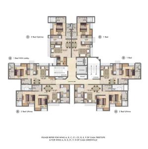 Project Image of 315.06 - 623.01 Sq.ft 1 BHK Apartment for buy in Lodha Upper Thane Treetops A To F C1 C2