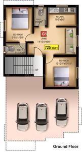 Project Image of 506.0 - 1090.0 Sq.ft 1 BHK Apartment for buy in VGK Blue Bell