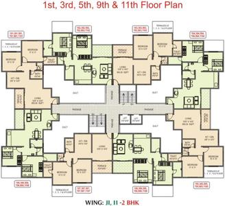 Project Image of 524.0 - 580.0 Sq.ft 2 BHK Apartment for buy in Shree Sai Phase III I1 And J1 Buildings