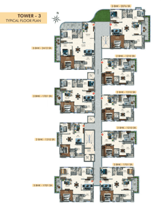 Project Image of 1701 Sq.ft 3 BHK Apartment / Flat for sale in Bachupally for Rs. 14500000