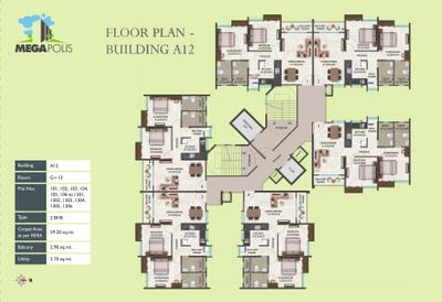 Project Image of 444.55 - 637.22 Sq.ft 1 BHK Apartment for buy in Megapolis Saffron A10 To A14