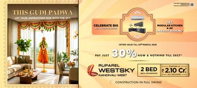 Project Image of 0.0 - 620.0 Sq.ft 2 BHK Apartment for buy in Ruparel Westsky