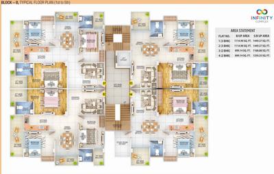 Project Image of 792.0 - 1657.0 Sq.ft 2 BHK Apartment for buy in Vastitude Infinity Complex