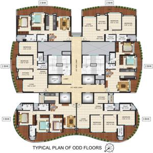 Project Image of 658.54 - 1029.36 Sq.ft 2 BHK Apartment for buy in Rajesh Raj Altezza