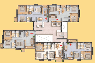 Project Image of 1529.0 - 1928.0 Sq.ft 3 BHK Apartment for buy in Anudip Grandeur