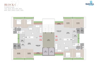 Project Image of 566.29 - 613.33 Sq.ft 2 BHK Apartment for buy in Shubhshree Radhika Skyview