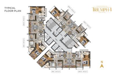 Project Image of 659.0 - 1031.0 Sq.ft 2 BHK Apartment for buy in Transcon Triumph Tower 4