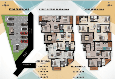 Vishnu Springdale Flats Springdale Flats Cluster Plan from ground to 3rd Floor 1