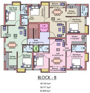 Project Image of 761.0 - 1129.0 Sq.ft 2 BHK Apartment for buy in Sri Durga Foundations Orchids