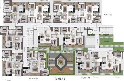 Project Image of 653.91 - 1485.56 Sq.ft 2 BHK Apartment for buy in MSR Passion Square