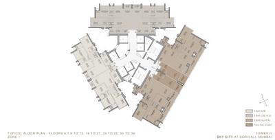 Project Image of 390.95 - 1855.91 Sq.ft Studio Studio Apartment for buy in Oberoi Sky City Tower G