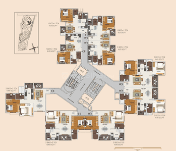 Project Image of 615.0 - 1533.0 Sq.ft 1 BHK Apartment for buy in Skylark Royaume