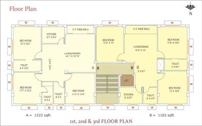 Project Image of 1102.0 - 1222.0 Sq.ft 3 BHK Apartment for buy in Eden Majestic