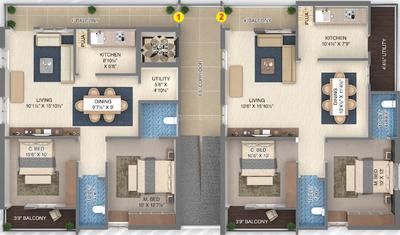 Project Image of 1120.0 - 1150.0 Sq.ft 2 BHK Apartment for buy in Jayanti Western Prime
