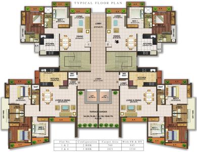 Project Image of 845.0 - 1210.0 Sq.ft 2 BHK Apartment for buy in Aradia