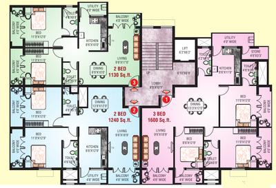 Project Image of 1130.0 - 1600.0 Sq.ft 2 BHK Apartment for buy in Poonam Girijanikethan