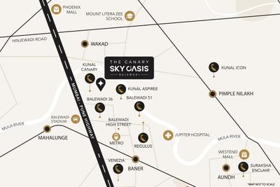 Project Image of 982.64 - 1409.75 Sq.ft 2 BHK Apartment for buy in Kunal The Canary Sky Oasis Phase 1