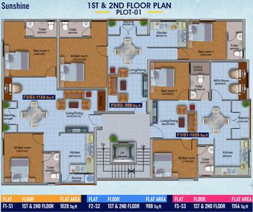 Project Image of 679.0 - 1663.0 Sq.ft 1 BHK Apartment for buy in Blucon Sunshine