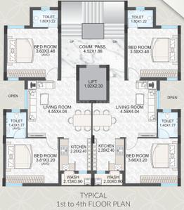 Project Image of 568.0 - 573.0 Sq.ft 2 BHK Apartment for buy in Tapee Nandan Heights