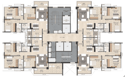 Project Image of 1137.0 - 1281.0 Sq.ft 3 BHK Apartment for buy in Serein Phase II